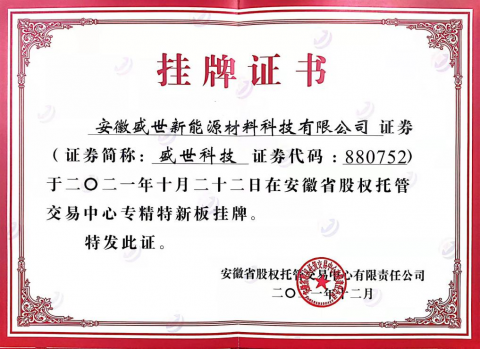 熱烈祝賀盛世新能源在省股權托管交易中心 第五批“專精特新板”成功掛牌！